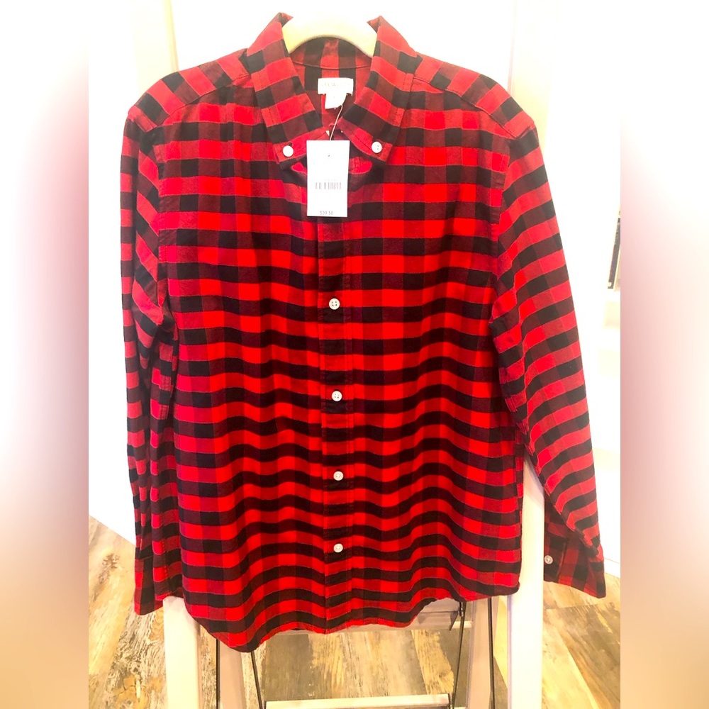 J Crew Boys flannel button down shirt. Size 12
